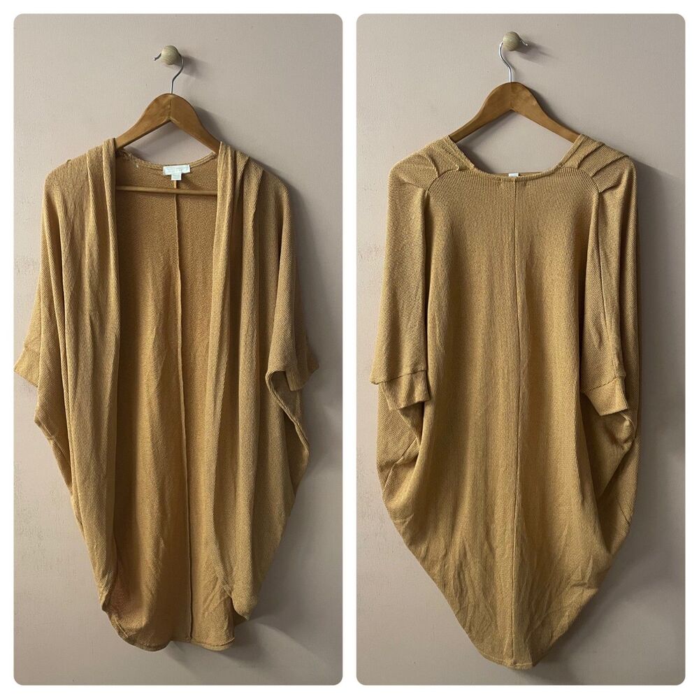 14th & Union Tan Open Front LightWeight  Cardigan Size XS EUC